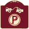 Signmission No Parking Tow Away Zone Symbol Heavy-Gauge Aluminum Architectural Sign, 18" x 18", BU-1818-23612 A-DES-BU-1818-23612 - alternate 1